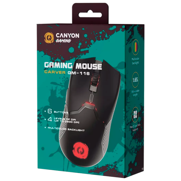 Mouse Canyon Carver GM-116 USB/ Black photo 6