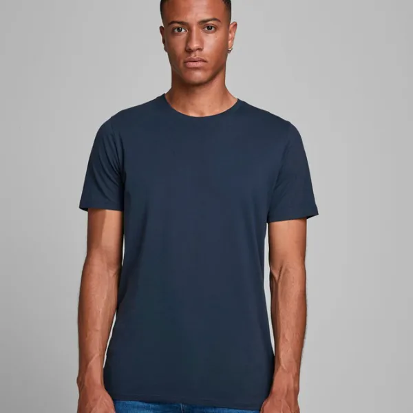 Tricou pentru bărbați Jack & Jones 1P 12156101 Bumbac/ Navy photo 2