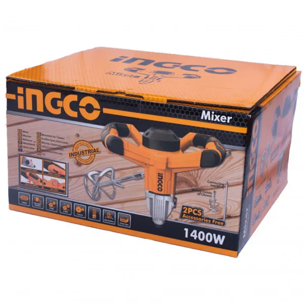 Строительный миксер INGCO MX214008 Миксер/ Желтый photo 5