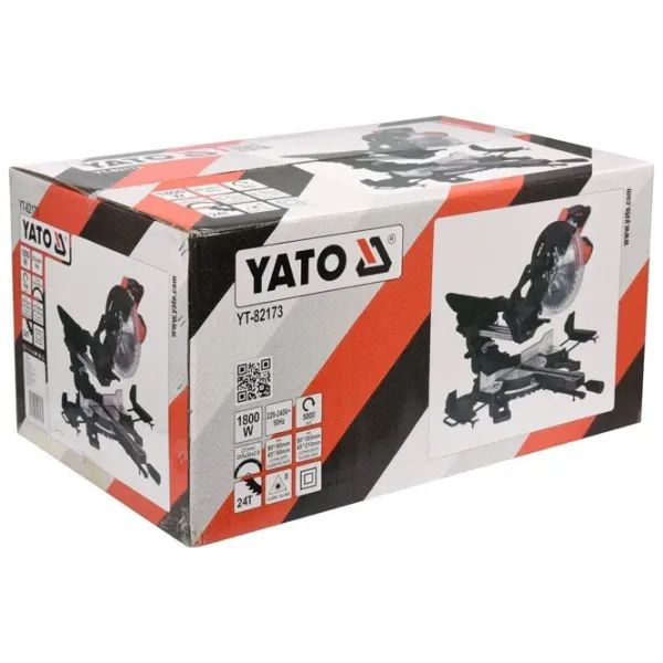 Fierăstrău pentru tăieri înclinate Yato YT-82173 255 mm/ Red photo 5