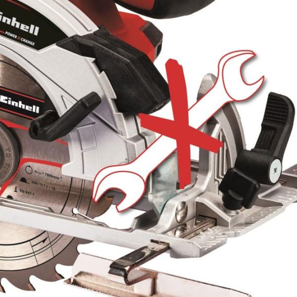 Дисковая пила Einhell TE-CS 18/ 165-1Li SOLO PXC 165 мм/ Красный photo 3