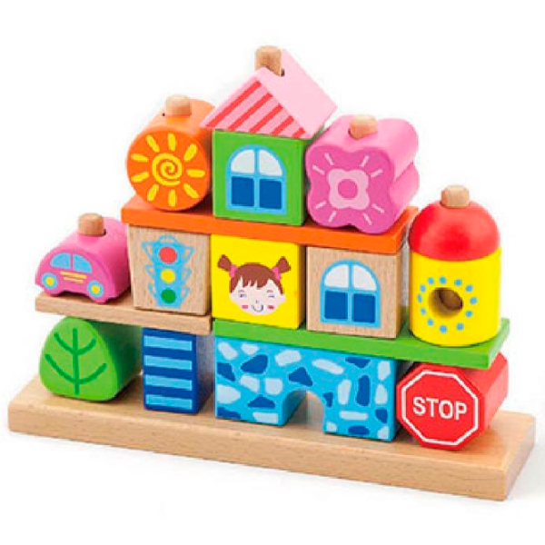 Figurine VIGA Stacking Blocks 50043 2+/ Multicolor photo 2
