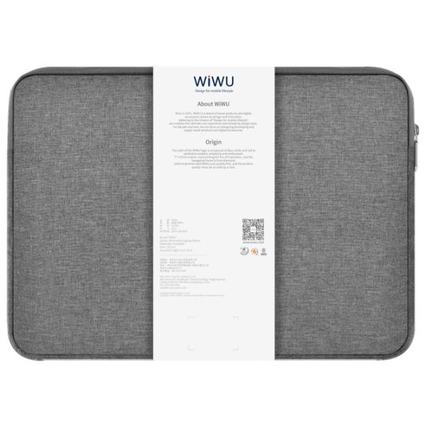 Husă pentru laptop WIWU Minimalist 14"/ Grey photo 4
