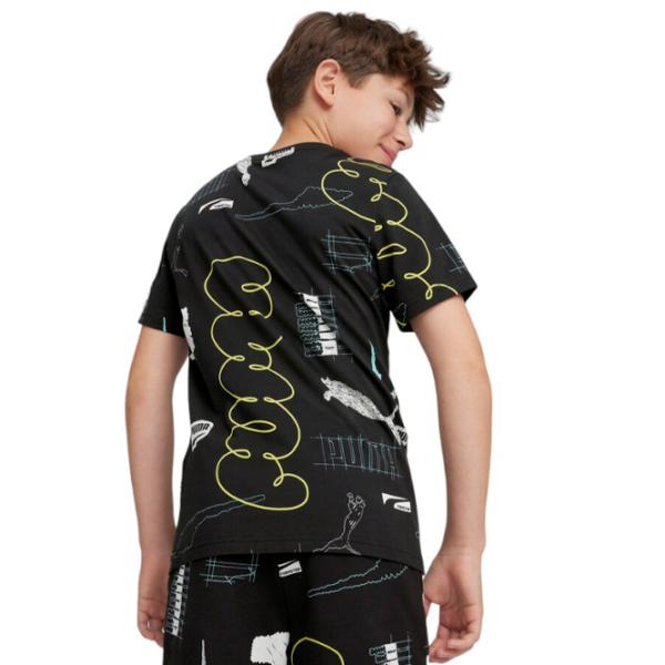 Tricou pentru băieți Puma Classics Brand Love Aop Tee B 152/ Black photo 4 Tricou pentru băieți Puma Classics Brand Love Aop Tee B 152/ Black photo 4