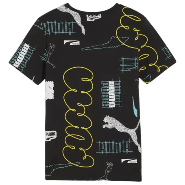 Футболка для мальчиков Puma Classics Brand Love Aop Tee B 176/ Черный photo 2