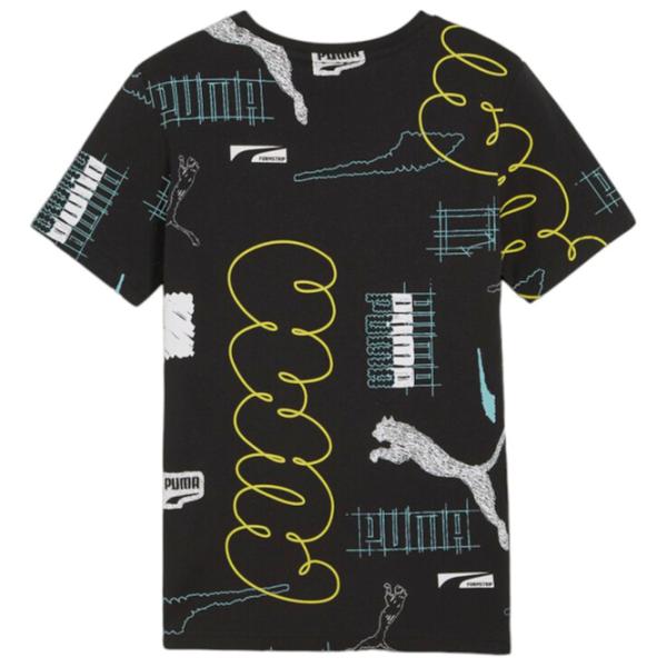 Футболка для мальчиков Puma Classics Brand Love Aop Tee B 176/ Черный photo 2