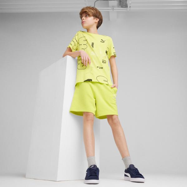 Tricou pentru băieți Puma Classics Brand Love Aop Tee B 140/ Lime Sheen photo 5