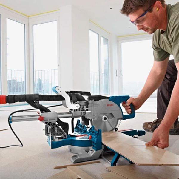 Fierăstrău pentru tăieri înclinate Bosch GCM 8 SJL 216 mm/ Blue photo 8