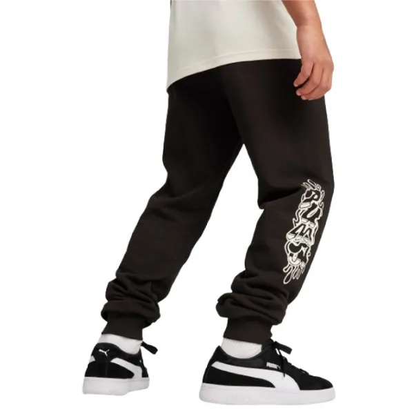Pantaloni sportivi pentru băieți Puma Ess+ Mid 90S Pants Tr 152/ Black photo 4