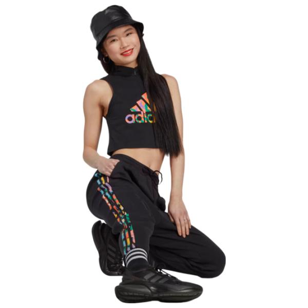 Pantaloni sportivi pentru femei Adidas W Aop Reg Pnt M/ Black photo 2