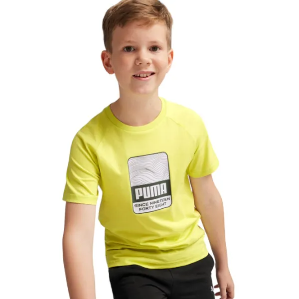Tricou pentru băieți Puma Active Sports Graphic Tee B 140/ Lime Sheen photo 3 Tricou pentru băieți Puma Active Sports Graphic Tee B 140/ Lime Sheen photo 3