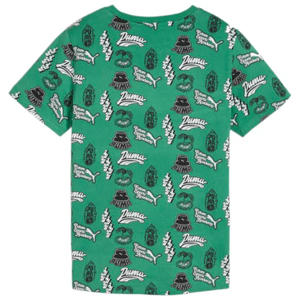 Футболка для мальчиков Puma Ess+ Mid 90S Aop Tee B 128/ Зелёный photo 2