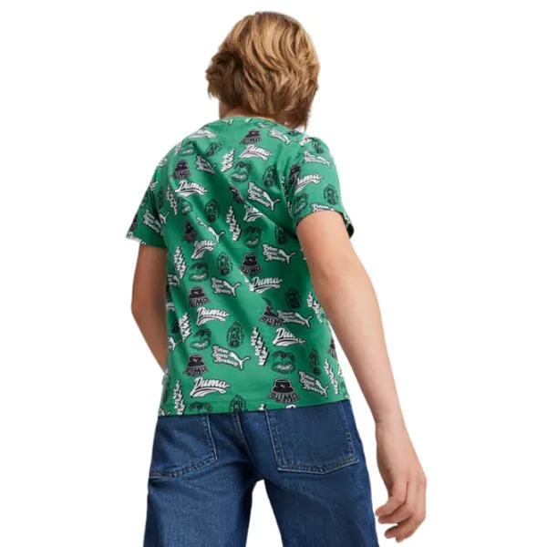 Футболка для мальчиков Puma Ess+ Mid 90S Aop Tee B 128/ Зелёный photo 4