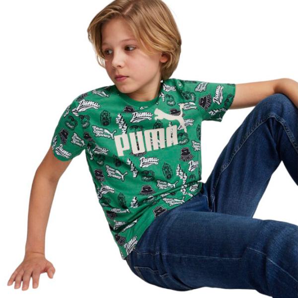 Футболка для мальчиков Puma Ess+ Mid 90S Aop Tee B 176/ Зелёный photo 3