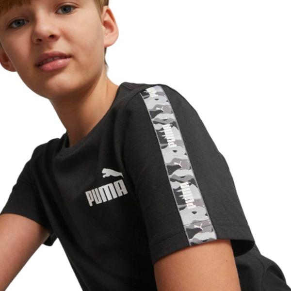 Tricou pentru băieți Puma Ess Tape Camo Tee B 128/ Black photo 4