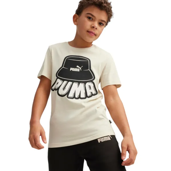 Футболка для мальчиков Puma Ess+ Mid 90S Graphic Tee B 152/ Альпийский снег photo 3