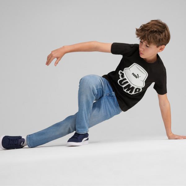 Футболка для мальчиков Puma Ess+ Mid 90S Graphic Tee B 176/ Черный photo 5