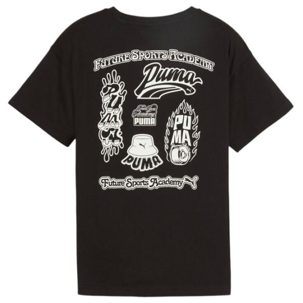 Футболка для мальчиков Puma Ess+ Mid 90S Graphic Tee B 176/ Черный photo 2 Футболка для мальчиков Puma Ess+ Mid 90S Graphic Tee B 176/ Черный photo 2