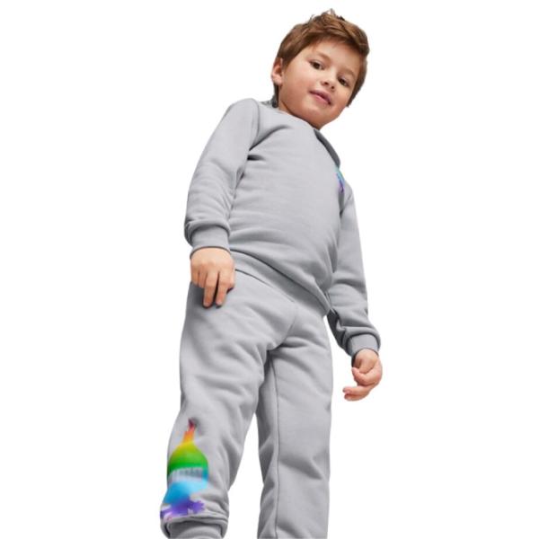 Спортивные брюки для мальчиков Puma X Trolls Sweatpants Tr 116/ Серый photo 3 Спортивные брюки для мальчиков Puma X Trolls Sweatpants Tr 116/ Серый photo 3