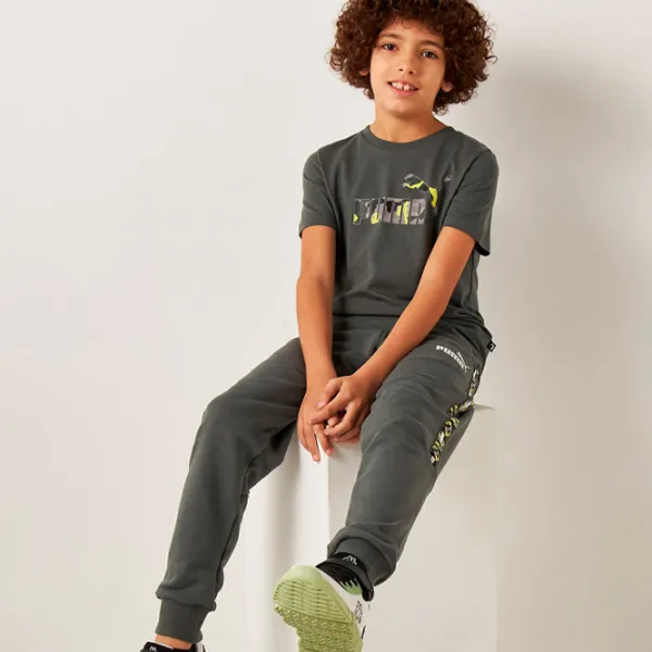 Tricou pentru băieți Puma Ess+ Camo Logo Tee B 128/ Gray photo 6