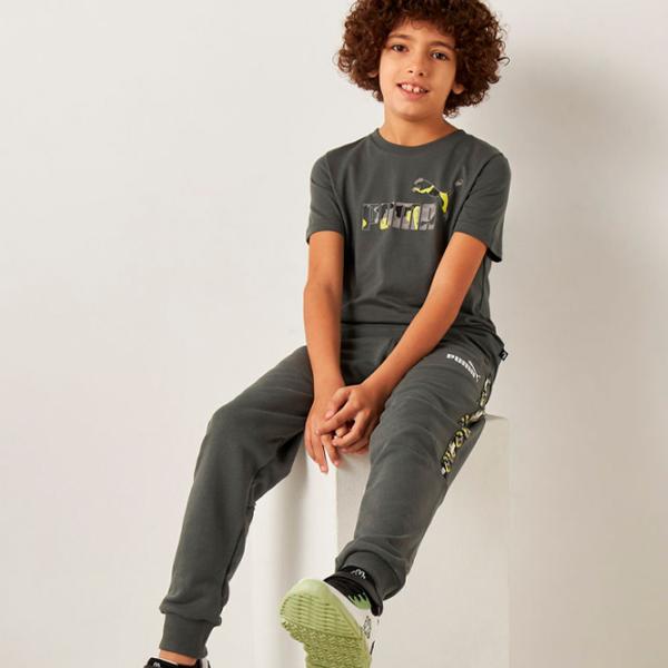 Tricou pentru băieți Puma Ess+ Camo Logo Tee B 128/ Gray photo 6