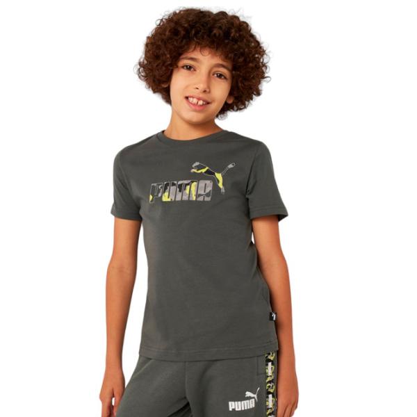 Футболка для мальчиков Puma Ess+ Camo Logo Tee B 152/ Серый photo 3