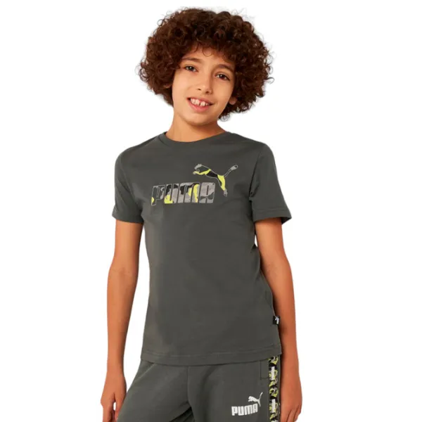 Футболка для мальчиков Puma Ess+ Camo Logo Tee B 176/ Серый photo 3