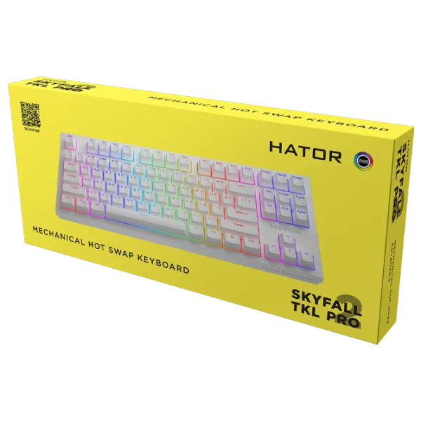 Tastatură Hator Skyfall 2 TKL PRO Cu fir/ White photo 6