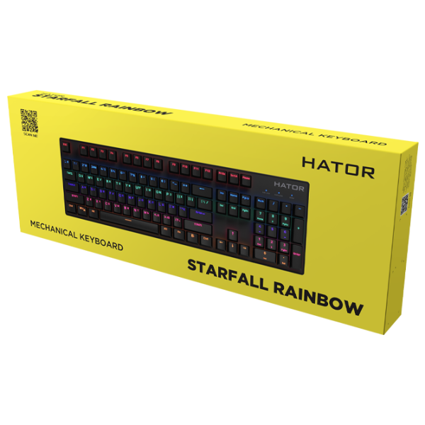 Tastatură Hator Starfall Rainbow Origin Blue Cu fir/ Black photo 6