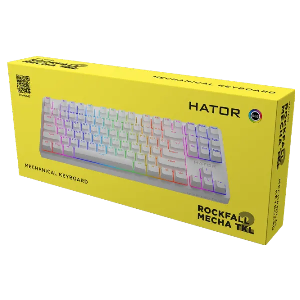 Tastatură Hator Rockfall 2 Mecha TKL Cu fir/ White photo 6