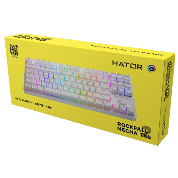 Tastatură Hator Rockfall 2 Mecha TKL Cu fir/ White photo 6