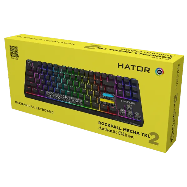 Клавиатура Hator Rockfall 2 Mecha TKL Authentic Edition Проводная/ Черный photo 6