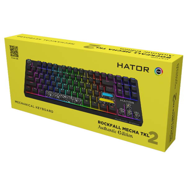 Клавиатура Hator Rockfall 2 Mecha TKL Authentic Edition Проводная/ Черный photo 6