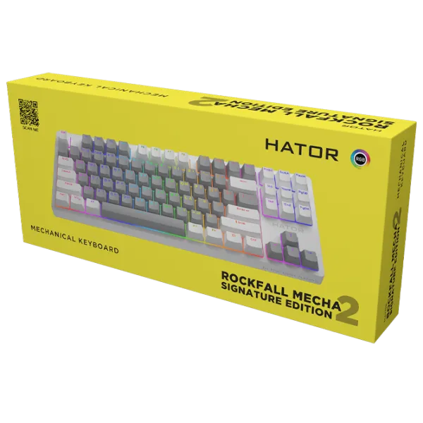 Tastatură Hator Rockfall 2 Mecha Signature Edition Cu fir/ White photo 6