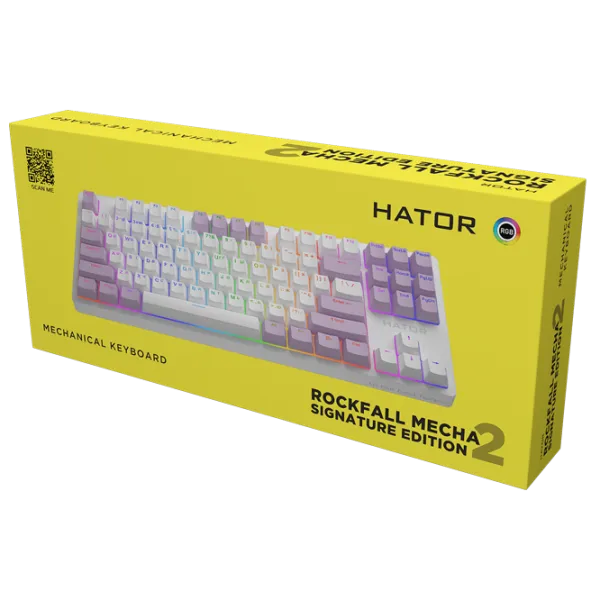 Tastatură Hator Rockfall 2 Mecha Signature Edition Cu fir/ White photo 6