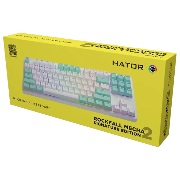 Tastatură Hator Rockfall 2 Mecha Signature Edition Cu fir/ White photo 7