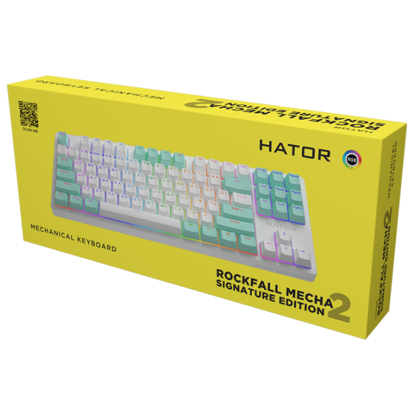Tastatură Hator Rockfall 2 Mecha Signature Edition Cu fir/ White photo 7