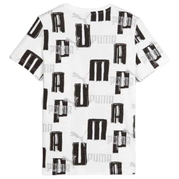 Футболка для мальчиков Puma Ess+ Logo Lab Aop Tee B 164/ Белый photo 2
