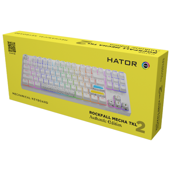 Клавиатура Hator Rockfall 2 Mecha TKL Authentic Edition Проводная/ Белый photo 6