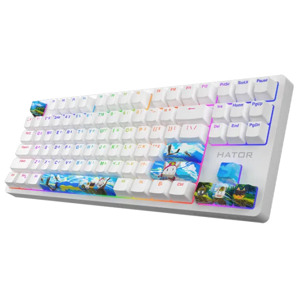 Tastatură Hator Rockfall 2 Mecha TKL Authentic Edition Cu fir/ White photo 2
