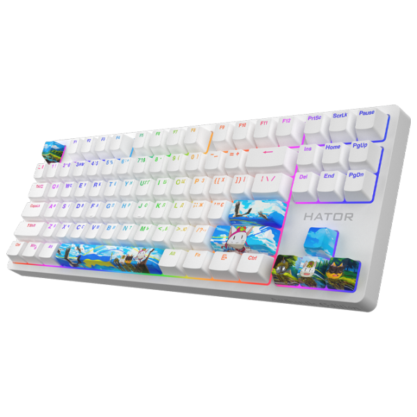 Tastatură Hator Rockfall 2 Mecha TKL Authentic Edition Cu fir/ White photo 2
