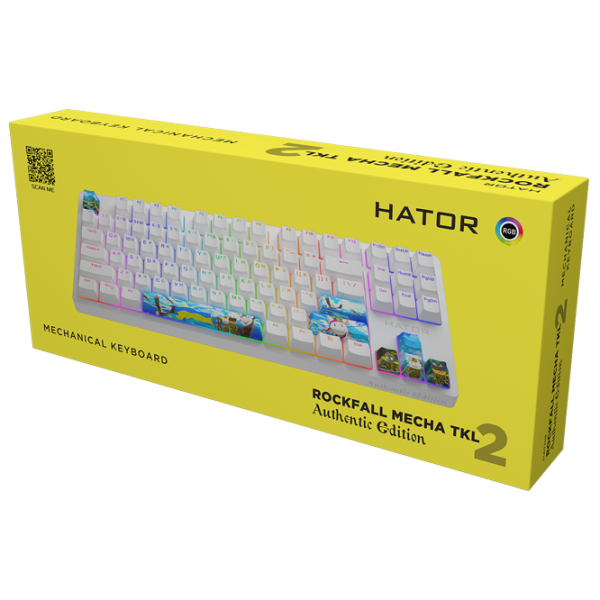 Tastatură Hator Rockfall 2 Mecha TKL Authentic Edition Cu fir/ White photo 6