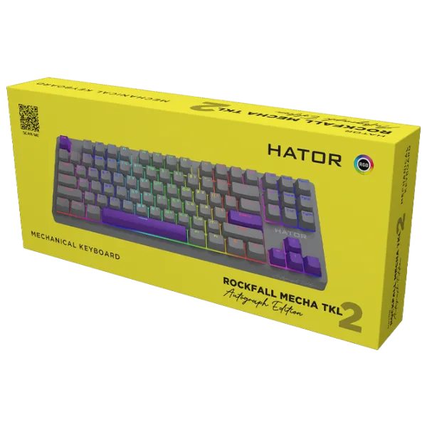 Клавиатура Hator Rockfall 2 Mecha TKL Authentic Edition Проводная/ Титан photo 6
