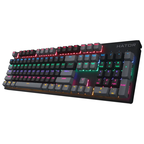 Tastatură Hator Starfall Rainbow Origin Red Cu fir/ Black photo 2