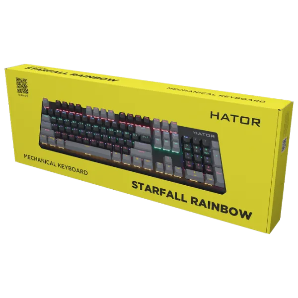 Tastatură Hator Starfall Rainbow Origin Red Cu fir/ Black photo 6