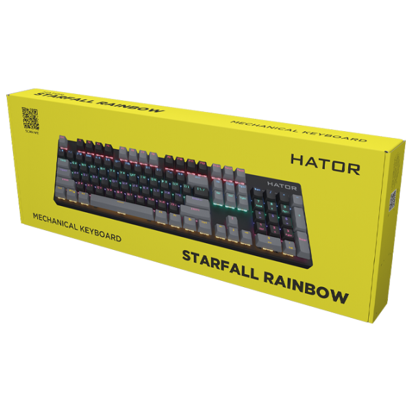 Tastatură Hator Starfall Rainbow Origin Red Cu fir/ Black photo 6