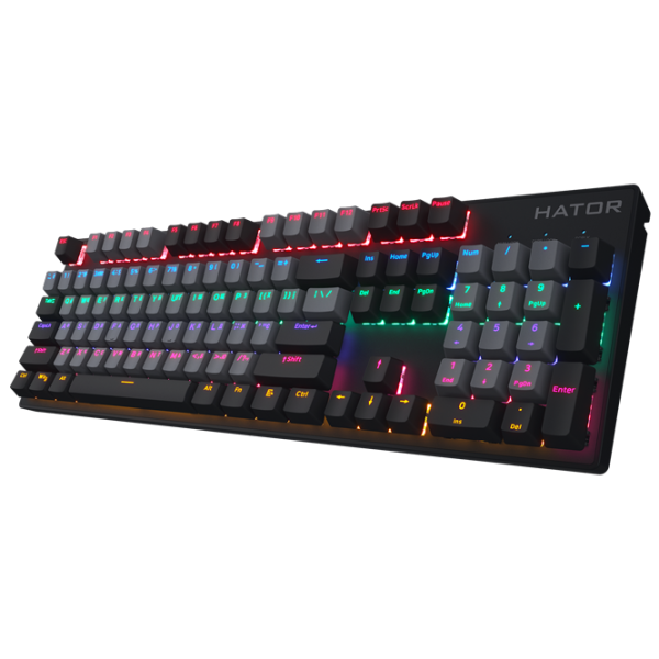 Tastatură Hator Starfall Rainbow Origin Red Cu fir/ Black photo 2