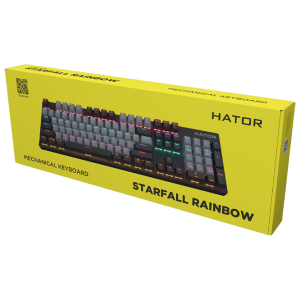 Tastatură Hator Starfall Rainbow Origin Red Cu fir/ Black photo 6