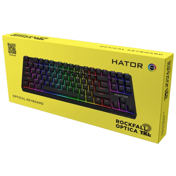 Клавиатура Hator Rockfall 2 Optica TKL Проводная/ Черный photo 6
