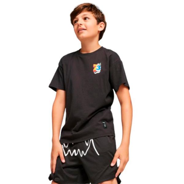 Футболка для мальчиков Puma Basketball Trash Talk Tee 164/ Черный photo 3